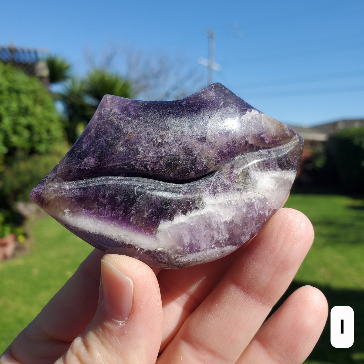 Dream Amethyst Lips - Calming, Energetic Protection, Positivity, Spiritual Connection - 3" Purple Amethyst Crystal Lips Healing Gemstones