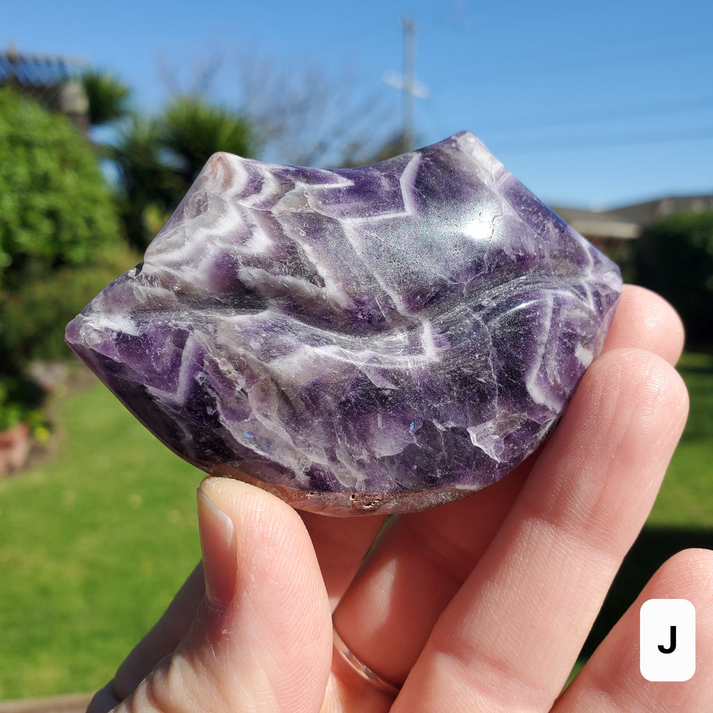 Dream Amethyst Lips - Calming, Energetic Protection, Positivity, Spiritual Connection - 3" Purple Amethyst Crystal Lips Healing Gemstones