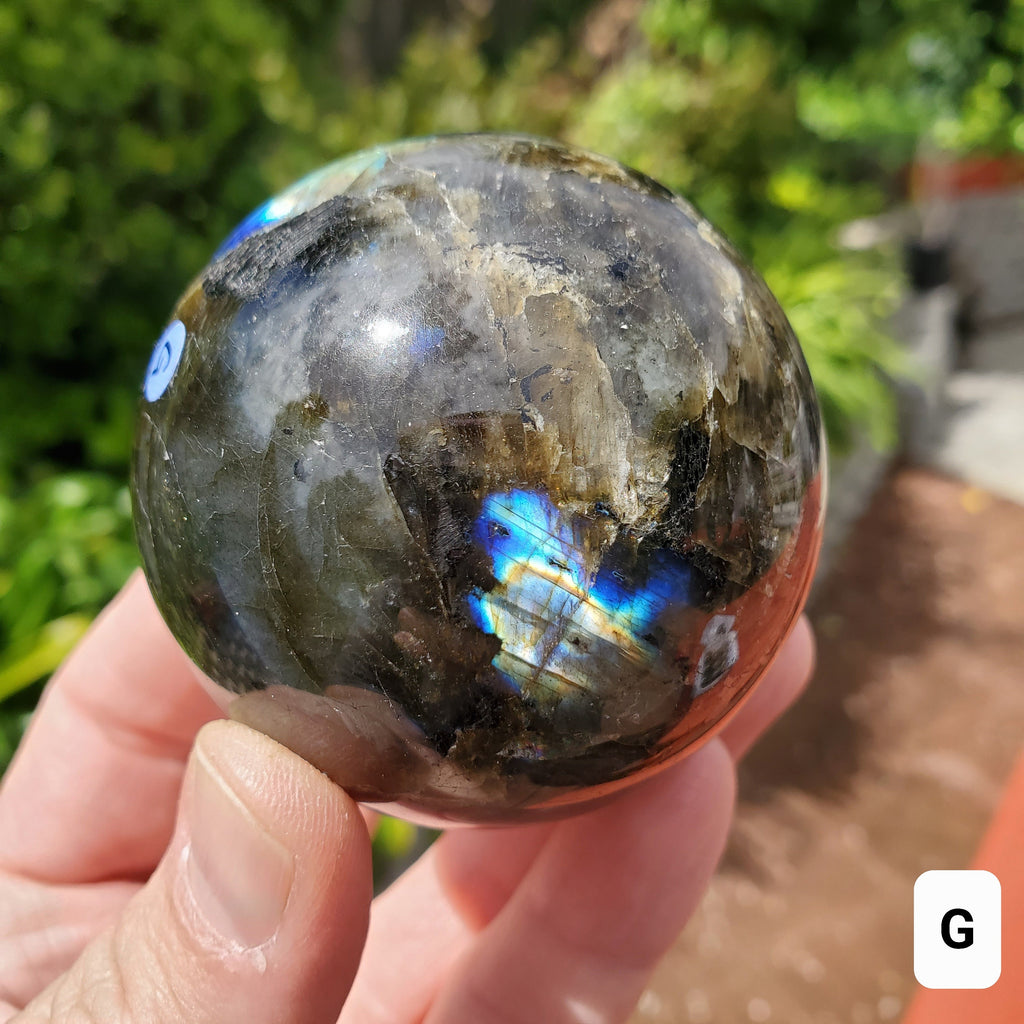 Flashy Labradorite Sphere - Awareness, Connection, Intuition - Crystal Ball Labradorite Healing Crystal Gemstone