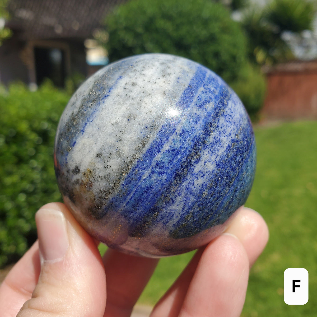 Lapis Lazuli Sphere - Speak Your Truth, Stand In Your Power, Communication - Lapiz Lazuli Crystal Ball Healing Gemstone