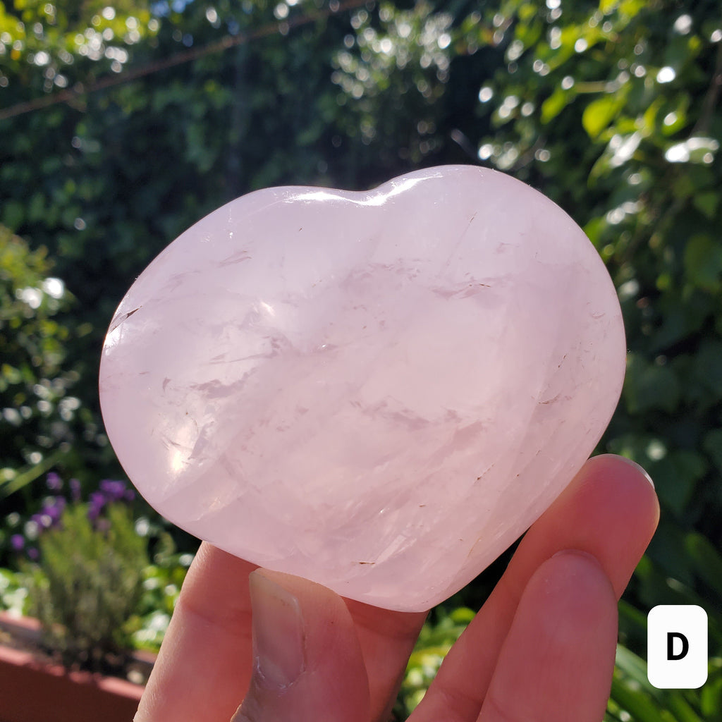 Big Puffy Rose Quartz Heart - Unconditional Love, Compassion, Kindness, Self Love - Pink Heart Crystal Stone Healing Gemstones