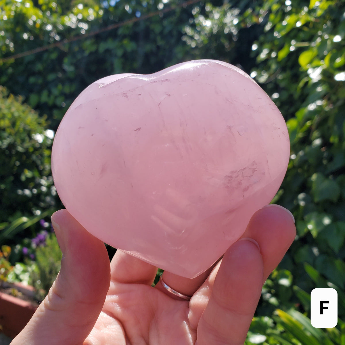 Big Puffy Rose Quartz Heart - Unconditional Love, Compassion, Kindness, Self Love - Pink Heart Crystal Stone Healing Gemstones