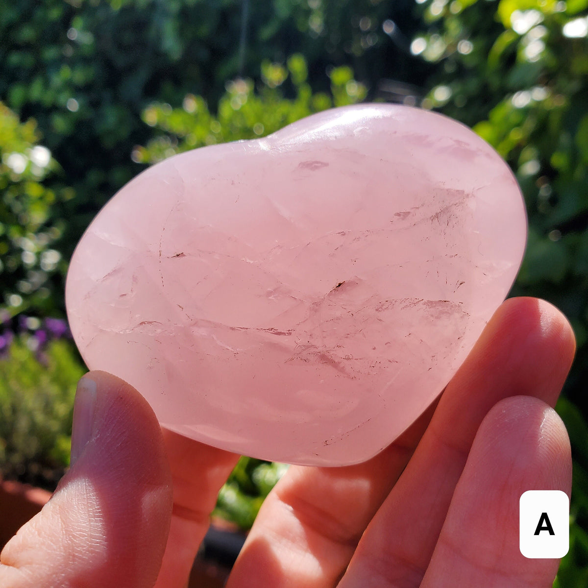 Big Puffy Rose Quartz Heart - Unconditional Love, Compassion, Kindness, Self Love - Pink Heart Crystal Stone Healing Gemstones