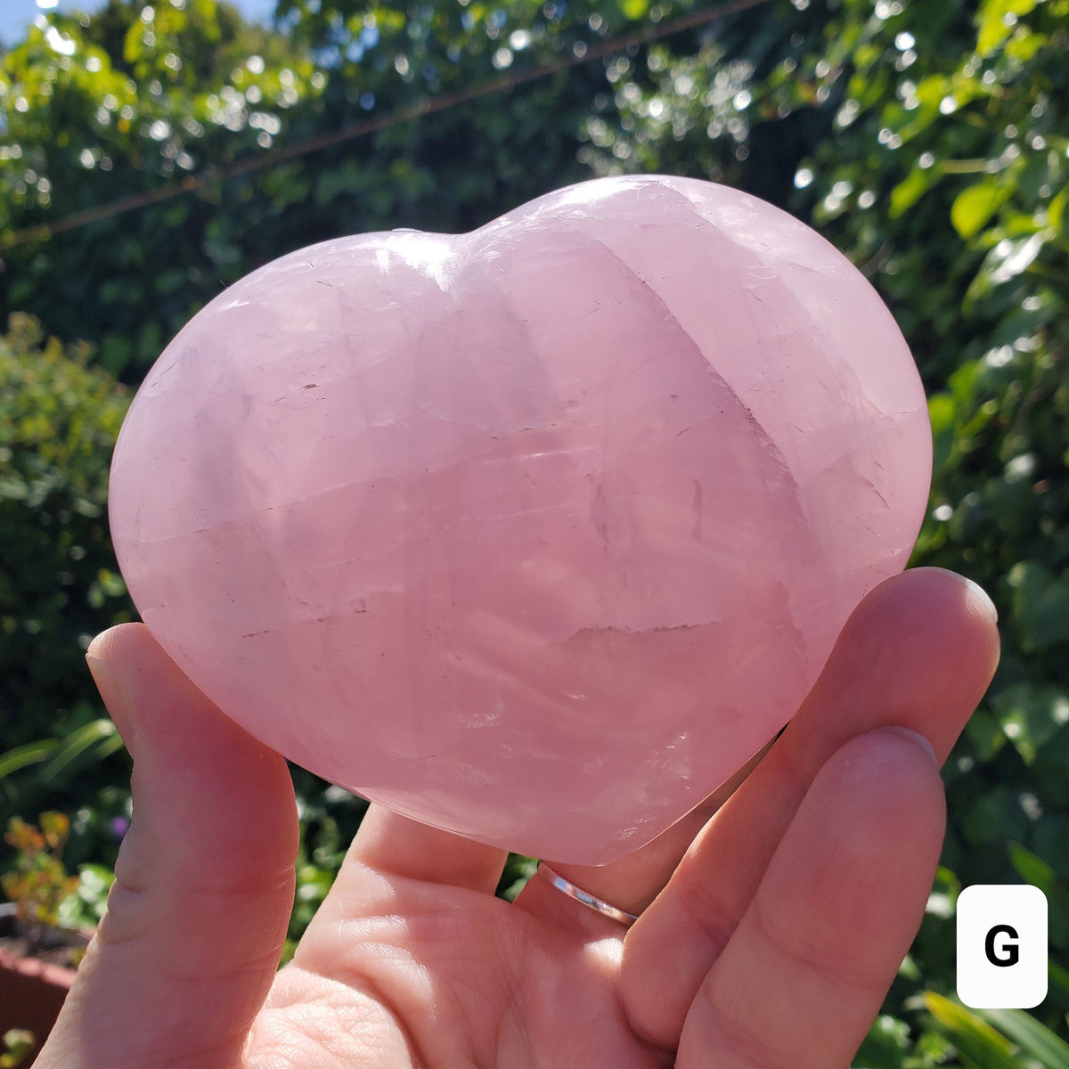 Big Puffy Rose Quartz Heart - Unconditional Love, Compassion, Kindness, Self Love - Pink Heart Crystal Stone Healing Gemstones