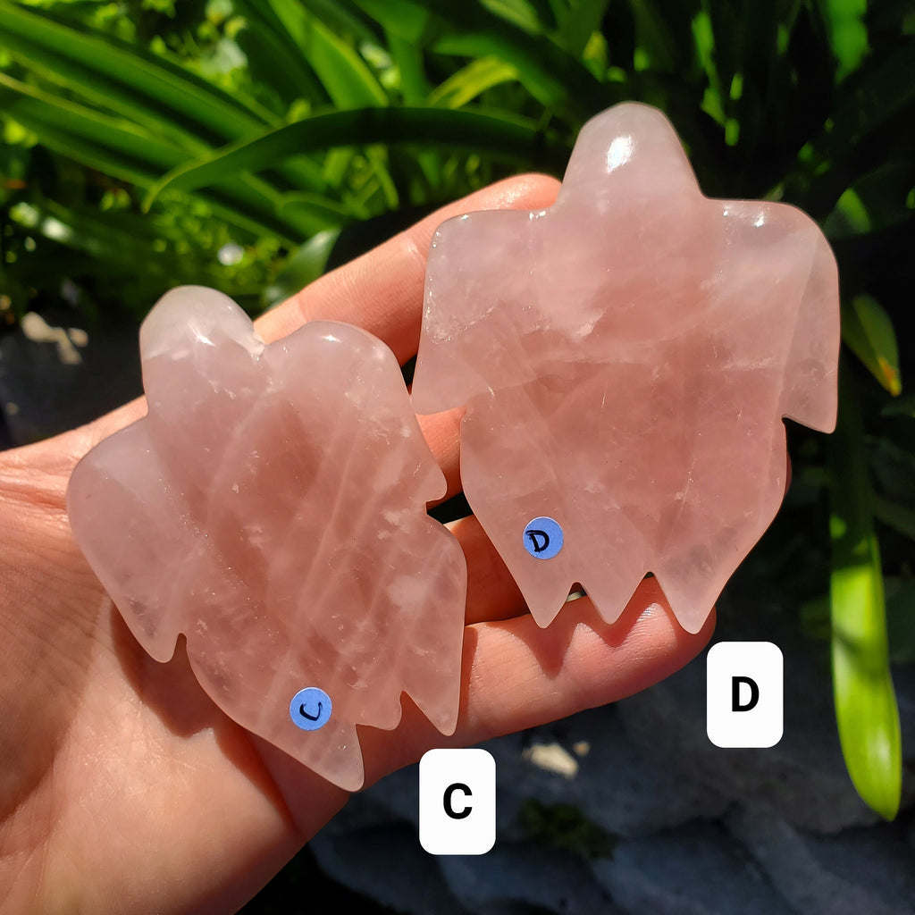 Rose Quartz Turtle - Universal & Unconditional Love, Compassion, Kindness - Crystal Turtle Healing Gemstone