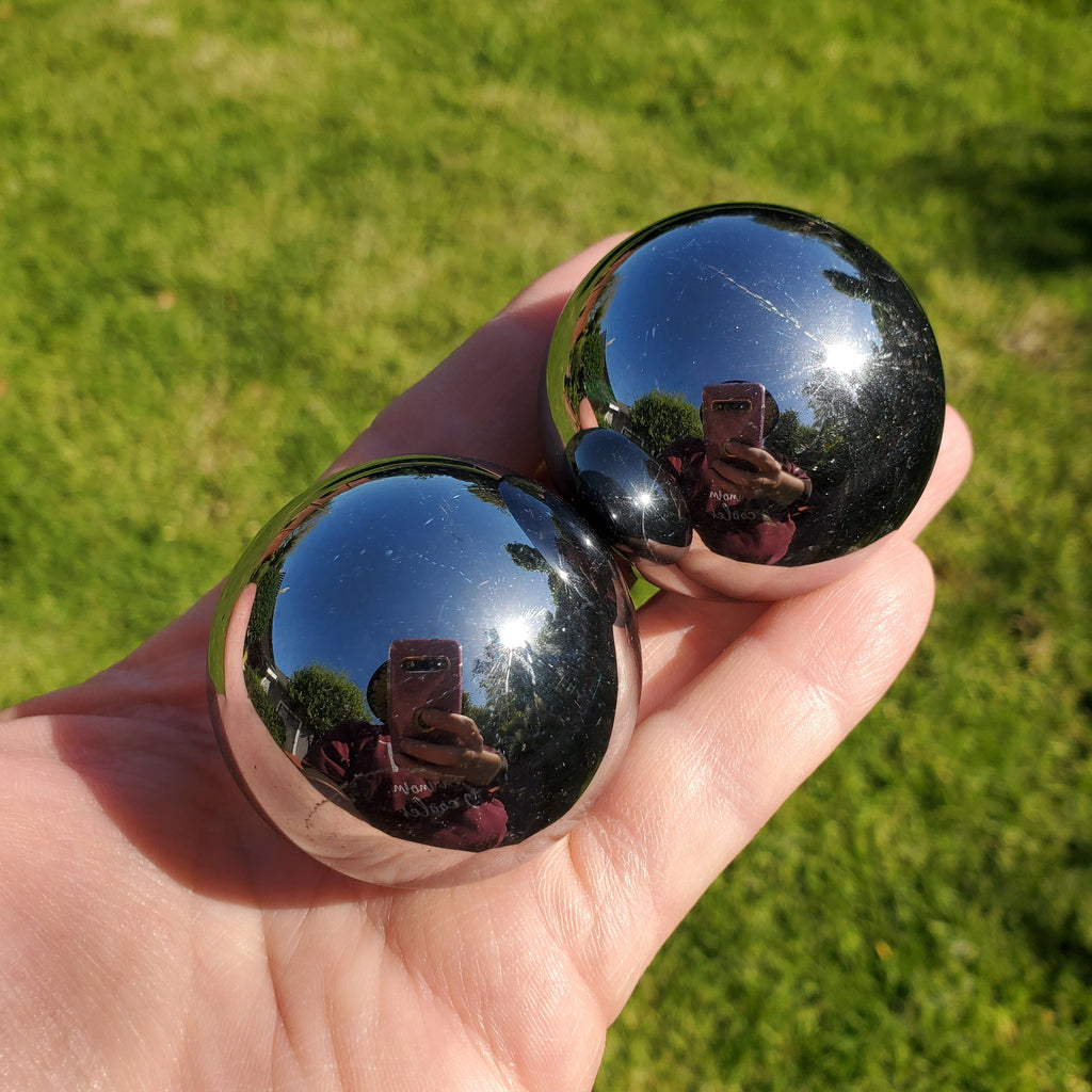 Terahertz Sphere - Creativity, Helps Clear Your Mind, Energizes Inner Body, Promotes Bloodflow - Silver Crystal Ball Healing Gemstones