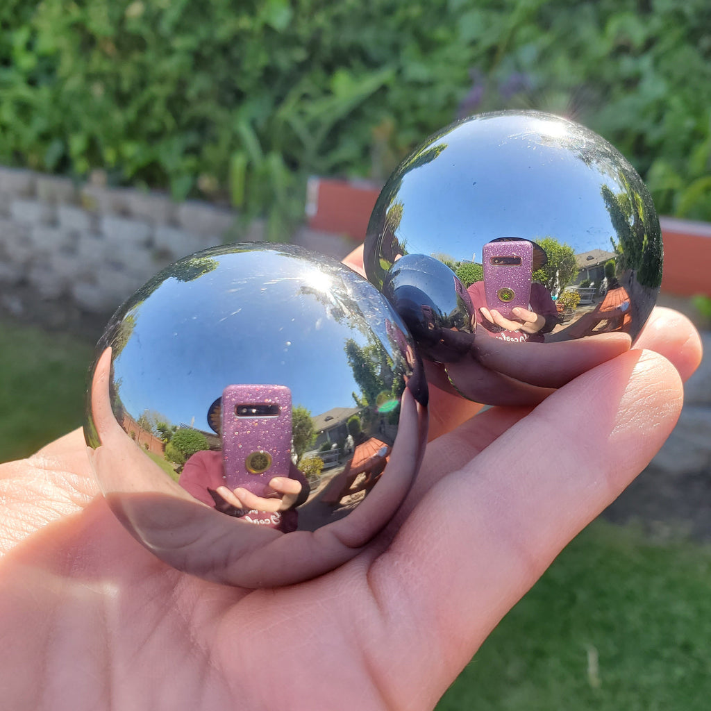 Terahertz Sphere - Creativity, Helps Clear Your Mind, Energizes Inner Body, Promotes Bloodflow - Silver Crystal Ball Healing Gemstones