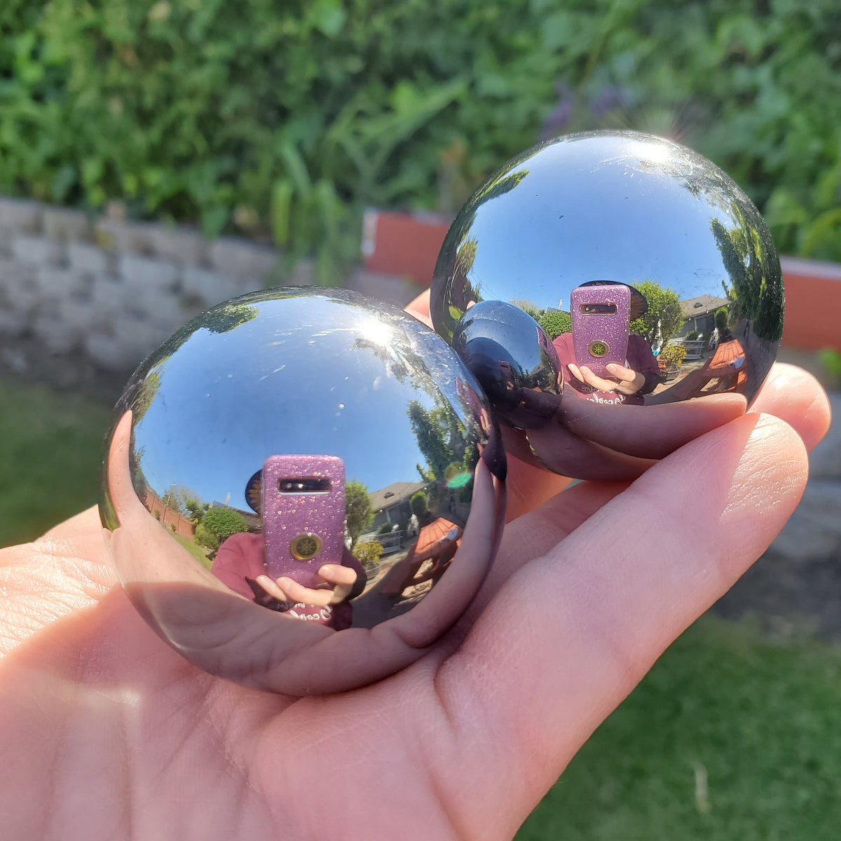 Terahertz Sphere - Creativity, Helps Clear Your Mind, Energizes Inner Body, Promotes Bloodflow - Silver Crystal Ball Healing Gemstones