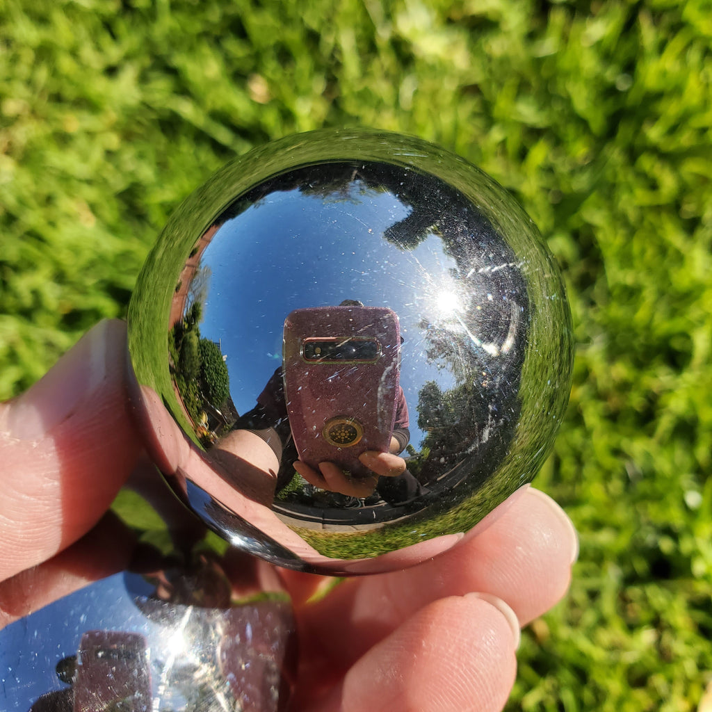 Terahertz Sphere - Creativity, Helps Clear Your Mind, Energizes Inner Body, Promotes Bloodflow - Silver Crystal Ball Healing Gemstones