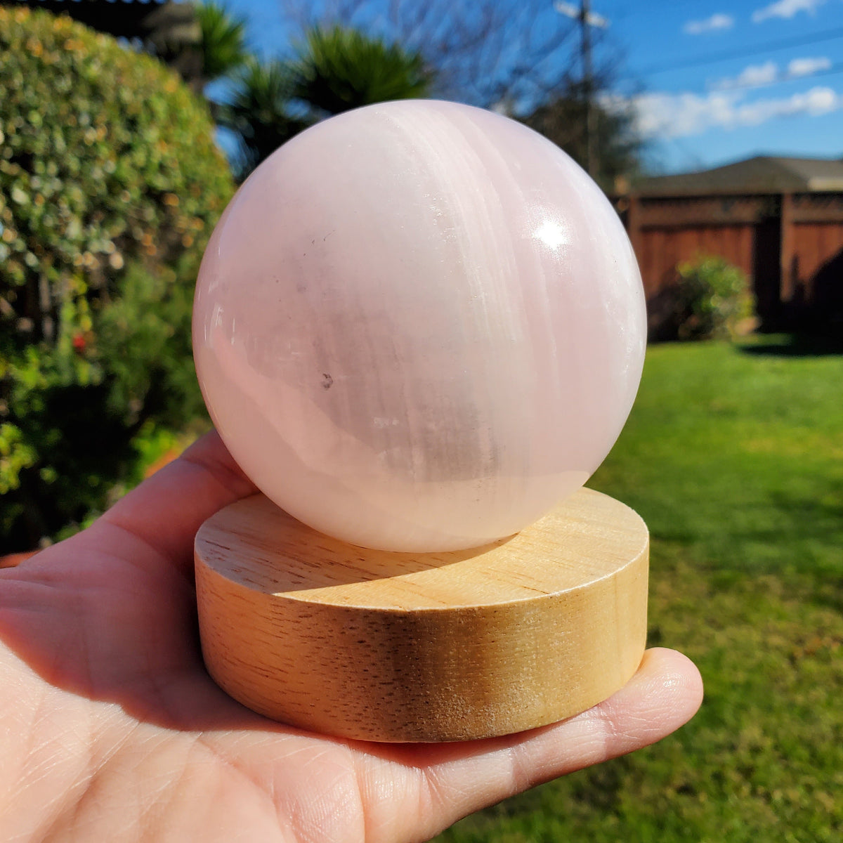 Pink Calcite Accent Light - Emotional Healing, Pure Love - Pink Mangano Crystal Lamp, Night Light, Mood Light, Bedroom, Living Room