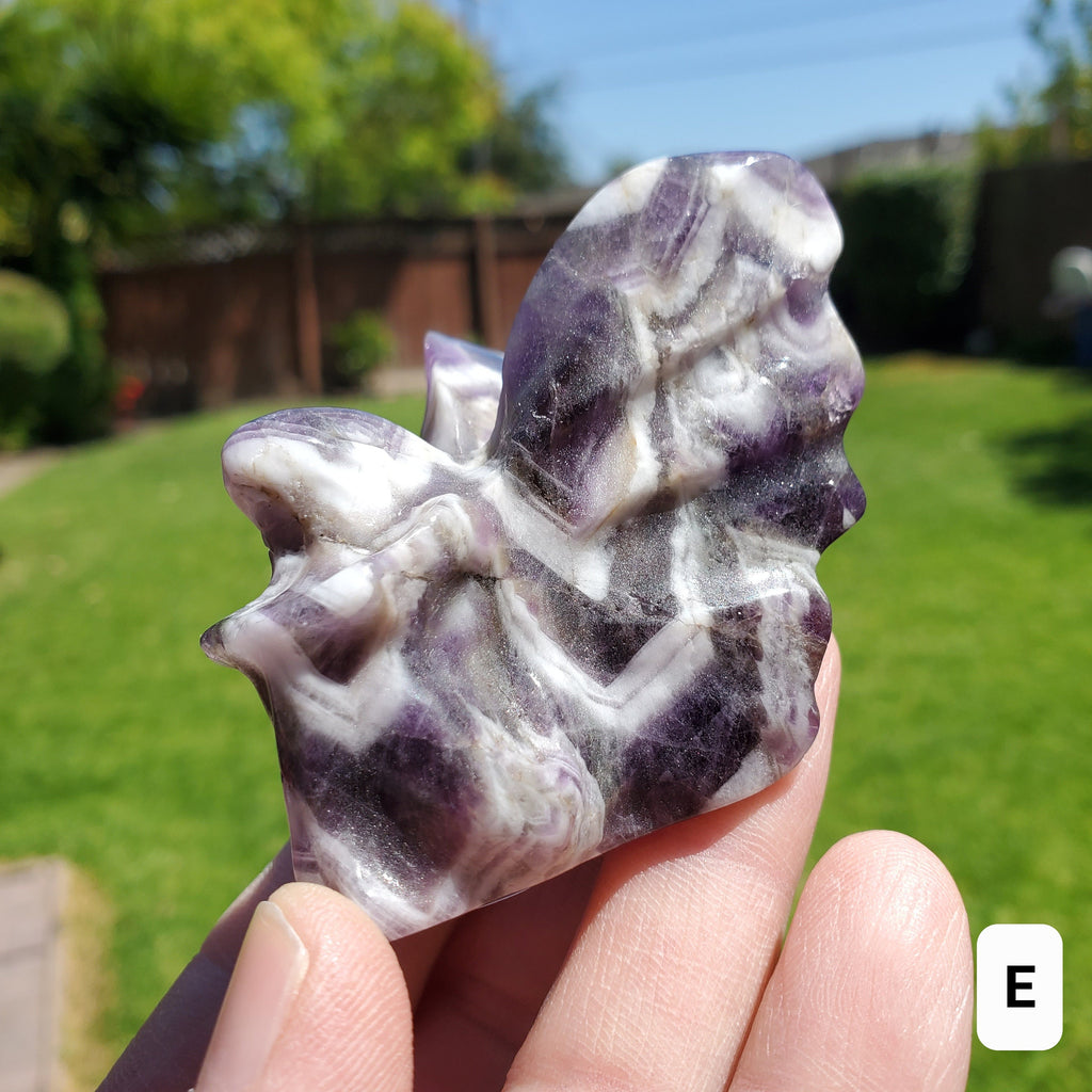 Dream Amethyst Fairy - Calming, Energetic Protection, Positivity - Purple Amethyst Sitting Fairy Carving Healing Crystal Gemstone