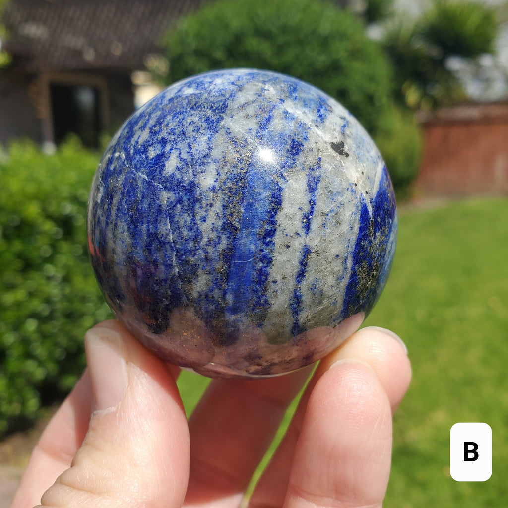 Lapis Lazuli Sphere - Speak Your Truth, Stand In Your Power, Communication - Lapiz Lazuli Crystal Ball Healing Gemstone