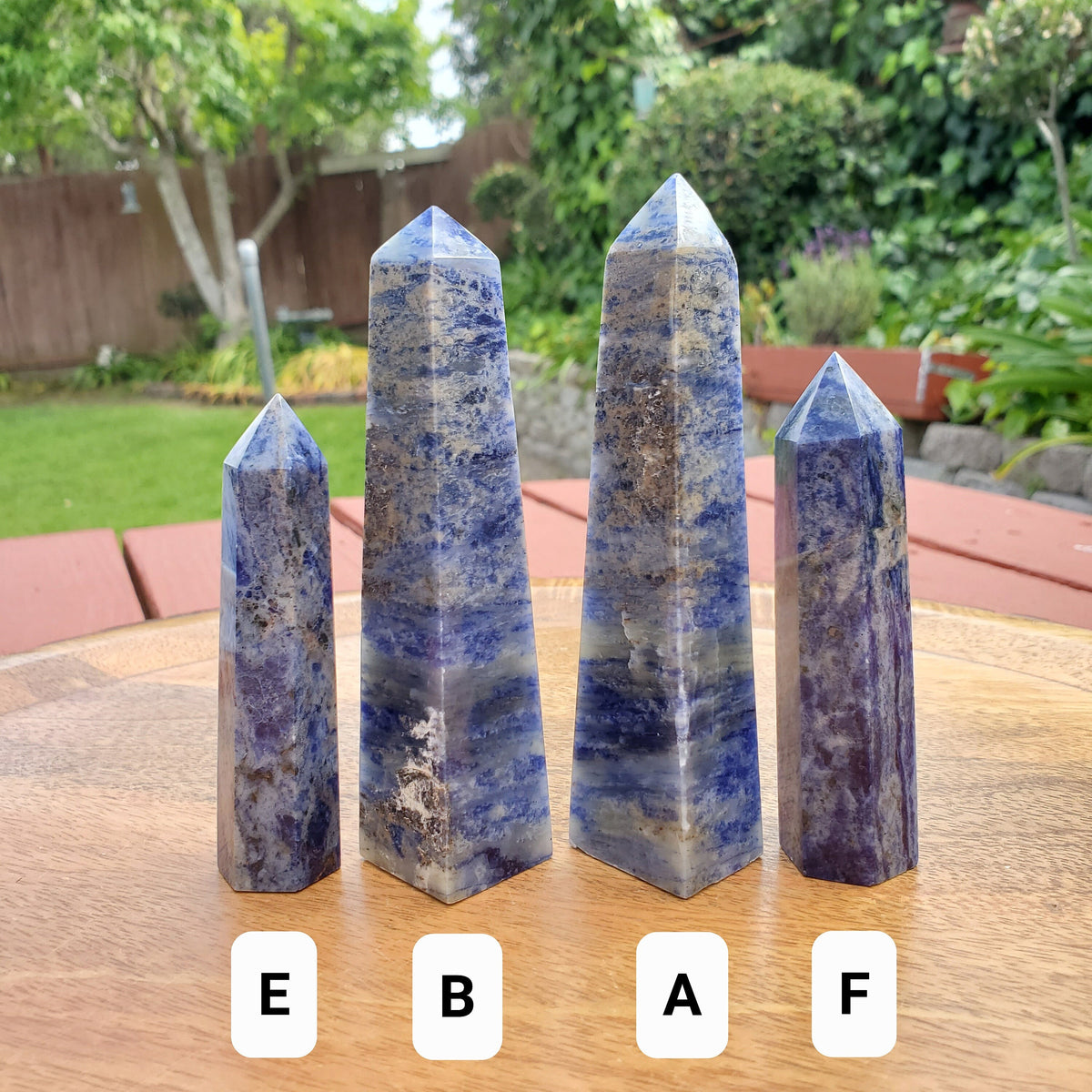 Blue Sodalite Tower - Logic, Insight, Connection, Communication, Truth, Personal Power - Sodalite Point Healing Crystal Gemstone
