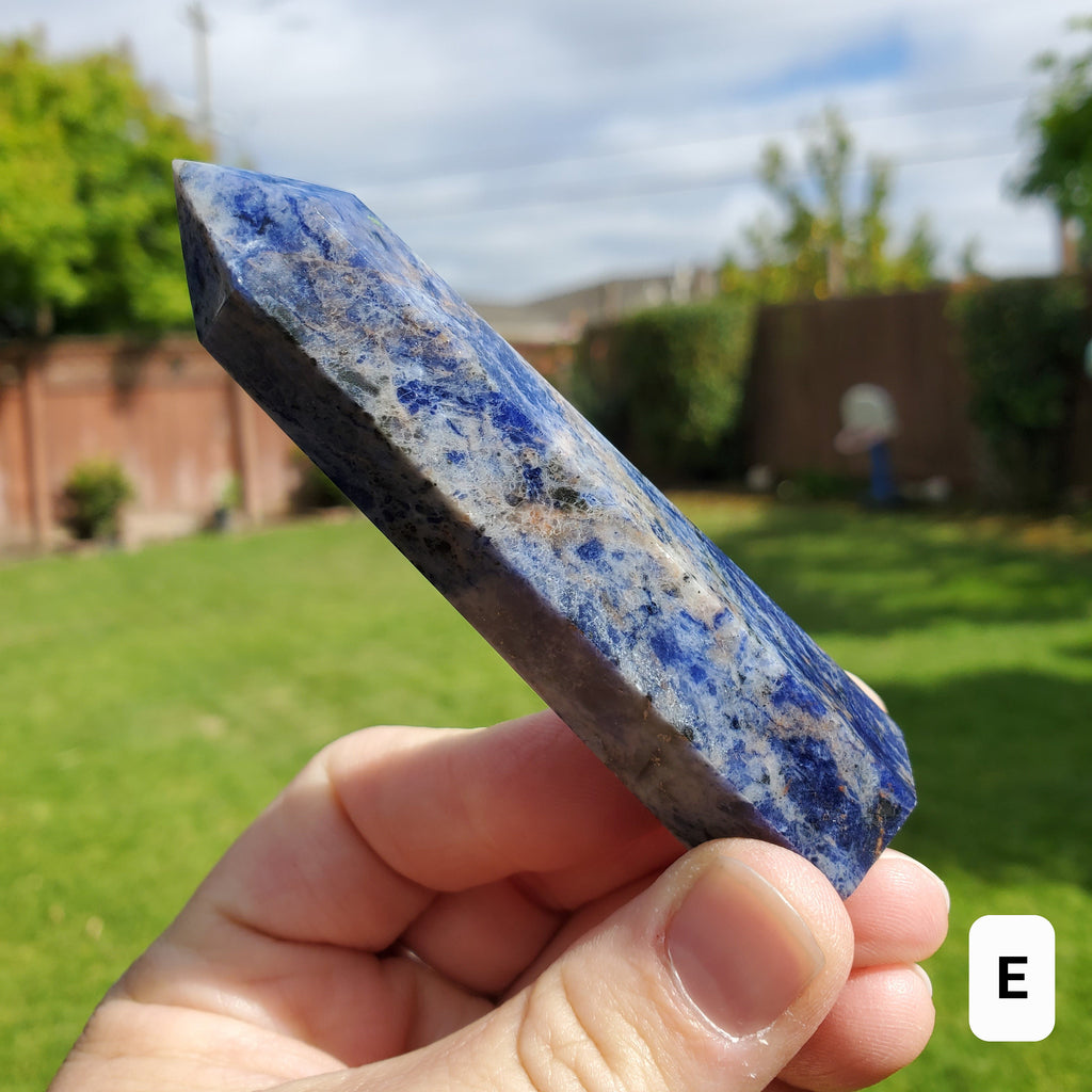Blue Sodalite Tower - Logic, Insight, Connection, Communication, Truth, Personal Power - Sodalite Point Healing Crystal Gemstone