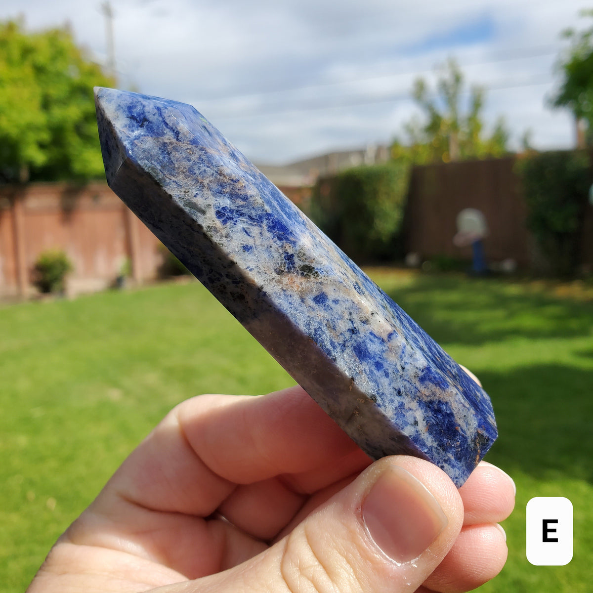 Blue Sodalite Tower - Logic, Insight, Connection, Communication, Truth, Personal Power - Sodalite Point Healing Crystal Gemstone