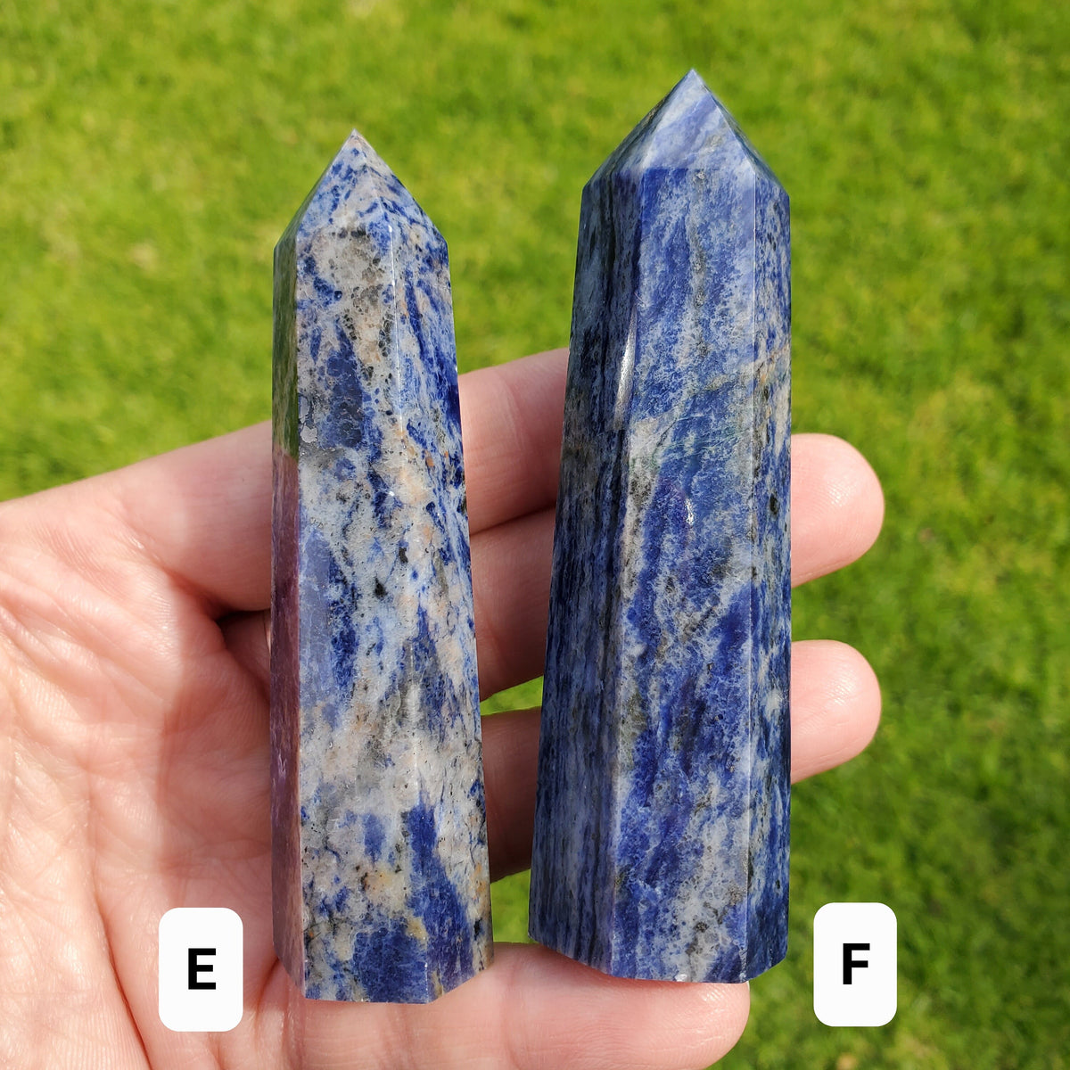 Blue Sodalite Tower - Logic, Insight, Connection, Communication, Truth, Personal Power - Sodalite Point Healing Crystal Gemstone