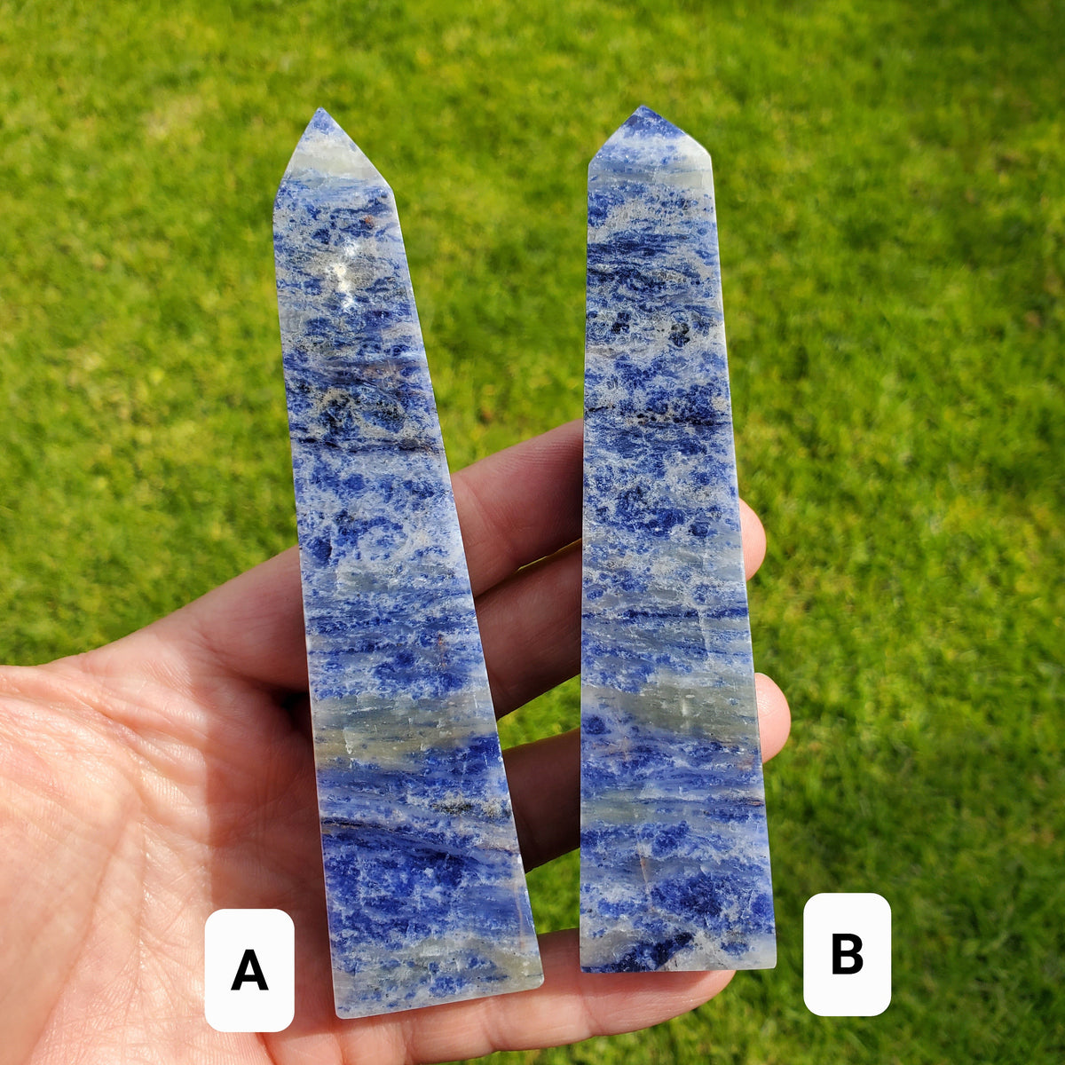 Blue Sodalite Tower - Logic, Insight, Connection, Communication, Truth, Personal Power - Sodalite Point Healing Crystal Gemstone