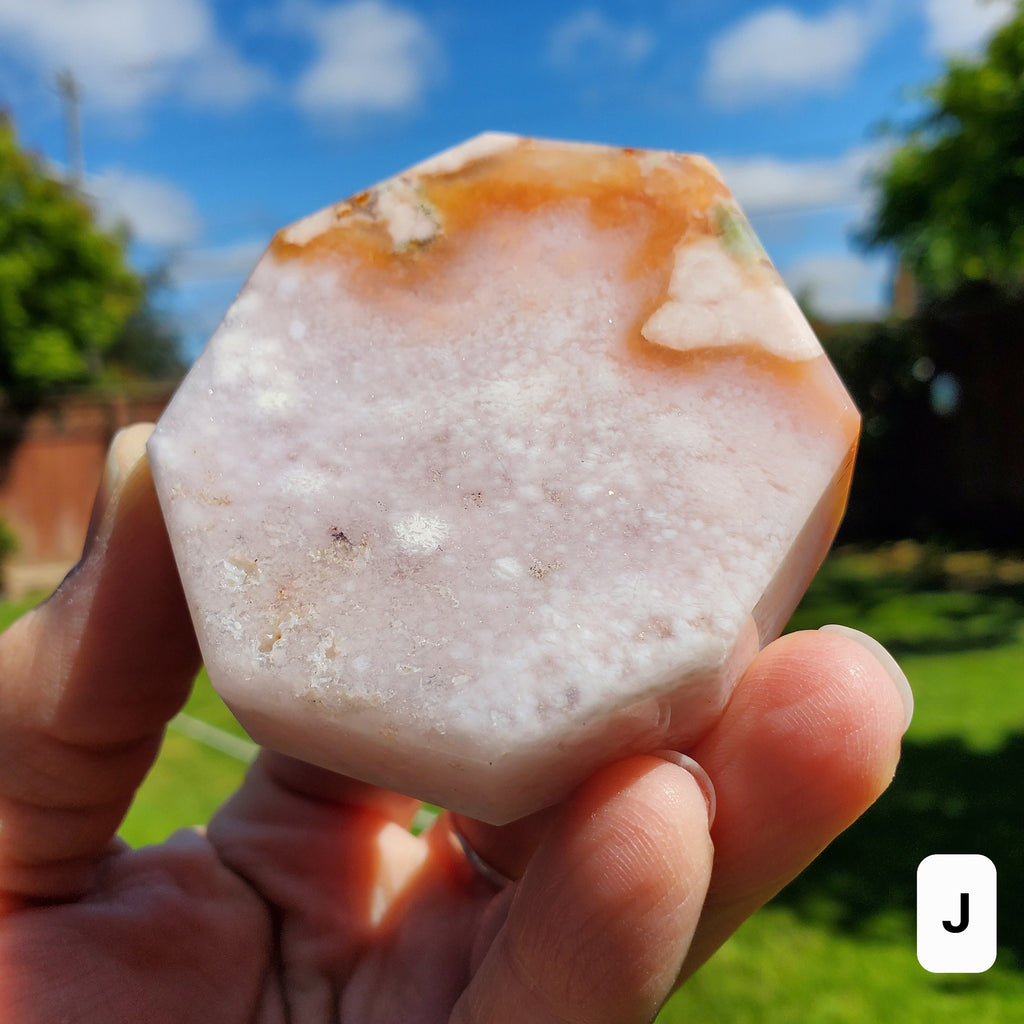 Carnelian Flower Agate Freeform - Confidence, Self Improvement, Spiritual Healing, Manifestation - Pink Agate Carnelian Crystal Plate
