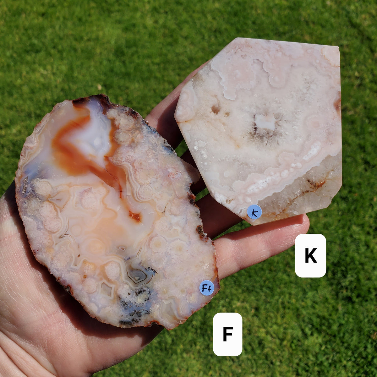 Carnelian Flower Agate Freeform - Confidence, Self Improvement, Spiritual Healing, Manifestation - Pink Agate Carnelian Crystal Plate