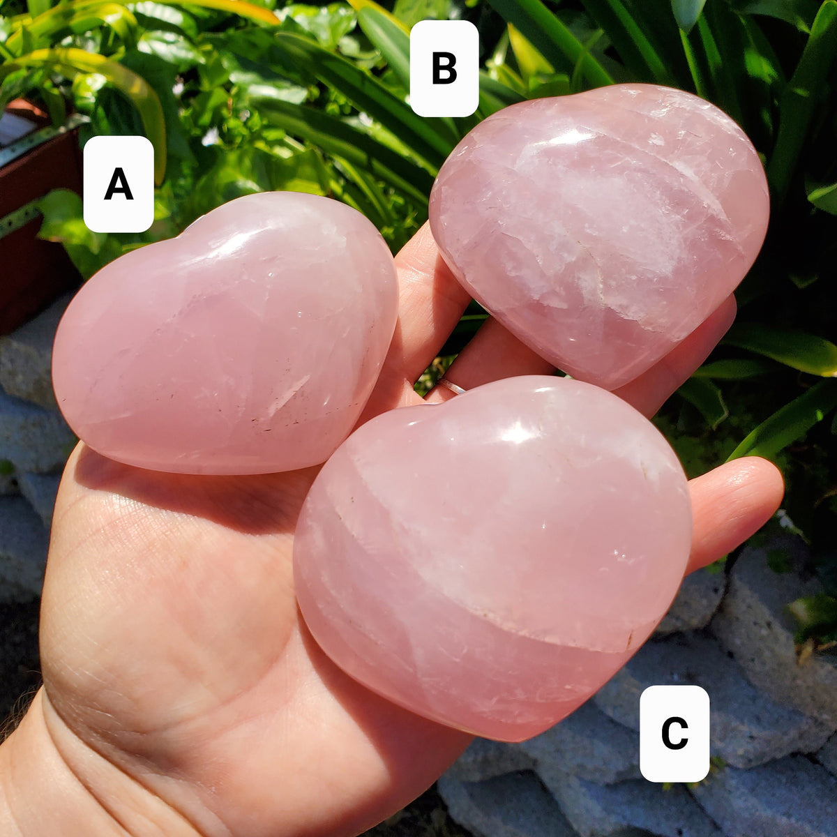 Big Puffy Rose Quartz Heart - Unconditional Love, Compassion, Kindness, Self Love - Pink Heart Crystal Stone Healing Gemstones