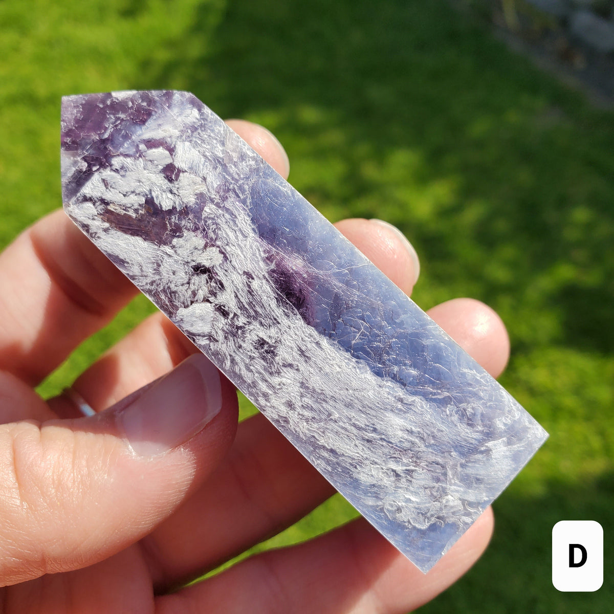 High Quality Lepidolite Tower - Gemmy Purple Mica Point - Transitions, Stress Relief, Calming - Mica Crystal Point Healing Stone