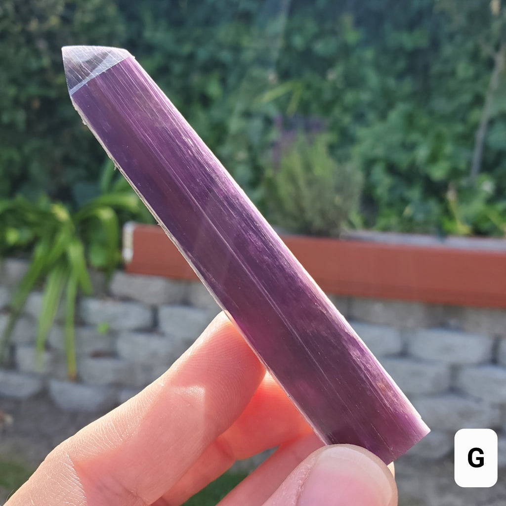 High Quality Lepidolite Tower - Gemmy Purple Mica Point - Transitions, Stress Relief, Calming - Mica Crystal Point Healing Stone