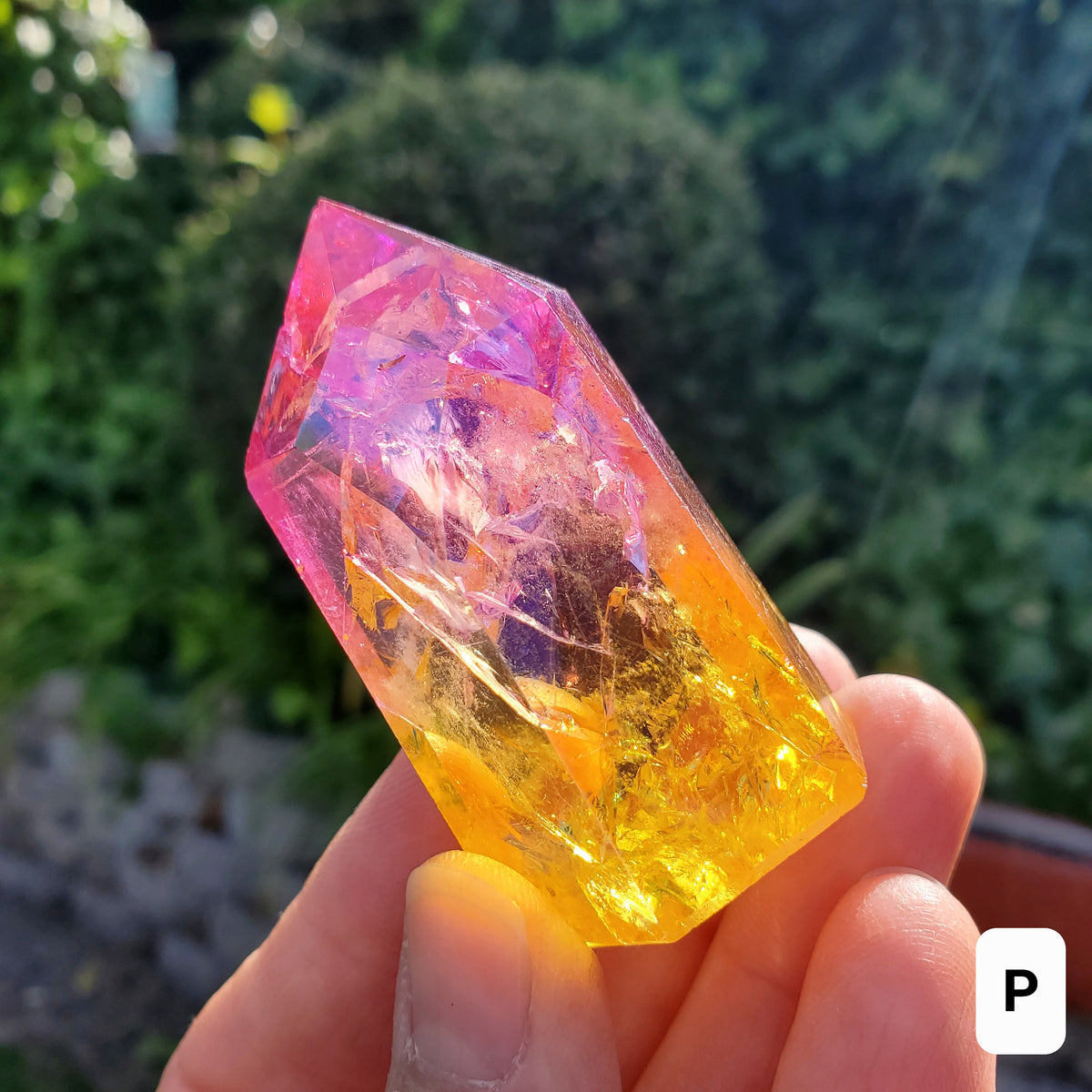 Aura Crackle Quartz Towers - Counteracts Negative, Energizes Positive Energy - Aura Quartz Point Crystal Healing Gemstones