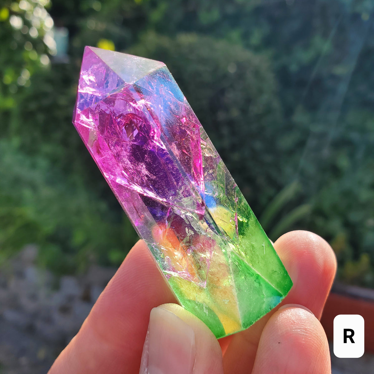 Aura Crackle Quartz Towers - Counteracts Negative, Energizes Positive Energy - Aura Quartz Point Crystal Healing Gemstones