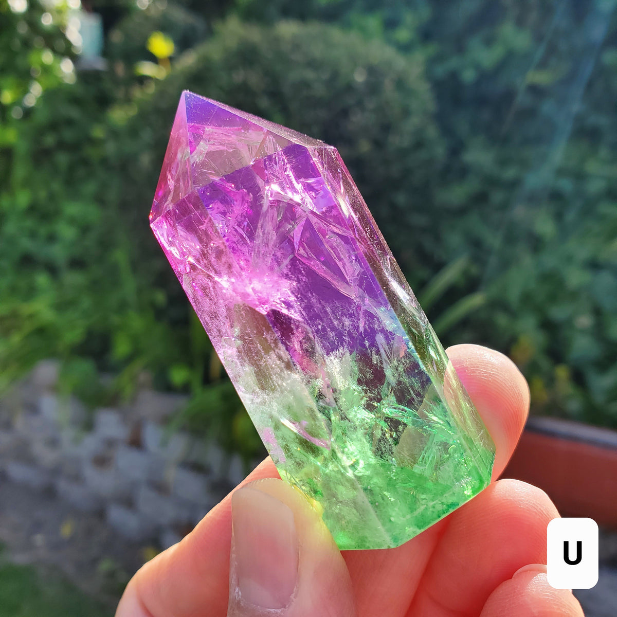 Aura Crackle Quartz Towers - Counteracts Negative, Energizes Positive Energy - Aura Quartz Point Crystal Healing Gemstones