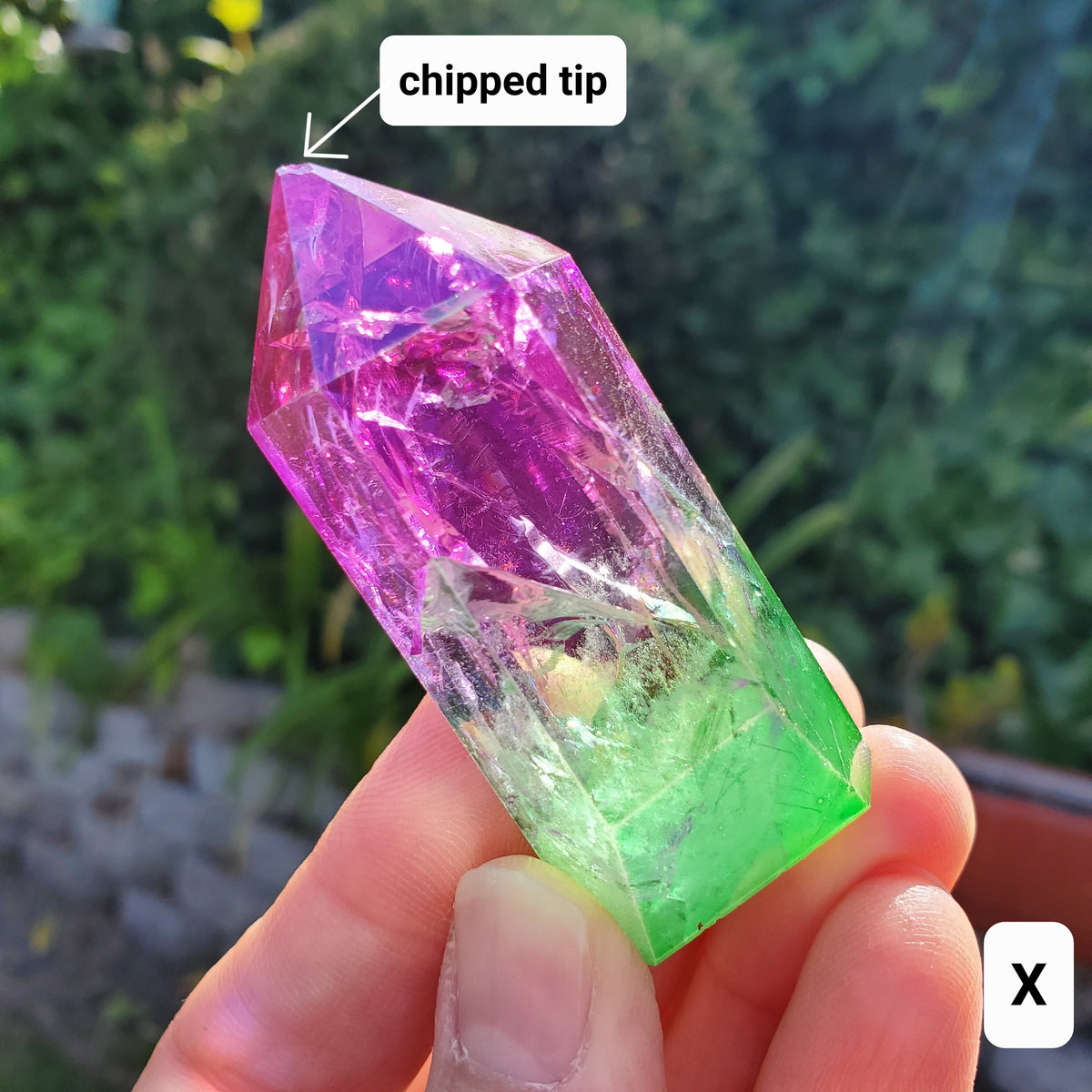 Aura Crackle Quartz Towers - Counteracts Negative, Energizes Positive Energy - Aura Quartz Point Crystal Healing Gemstones