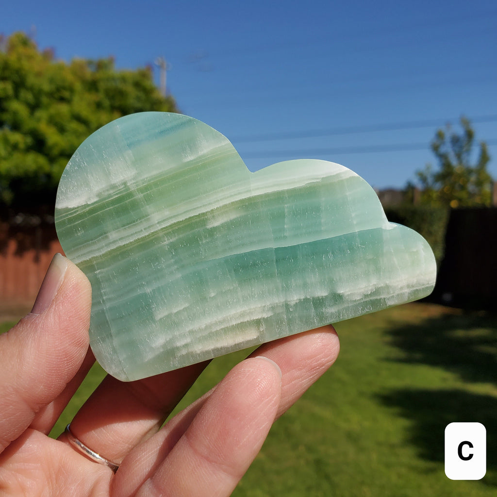 Chucky Pistachio Calcite Cloud - Physical Healing, Transitions, Understanding - Standing Crystal Cloud Carving Stone