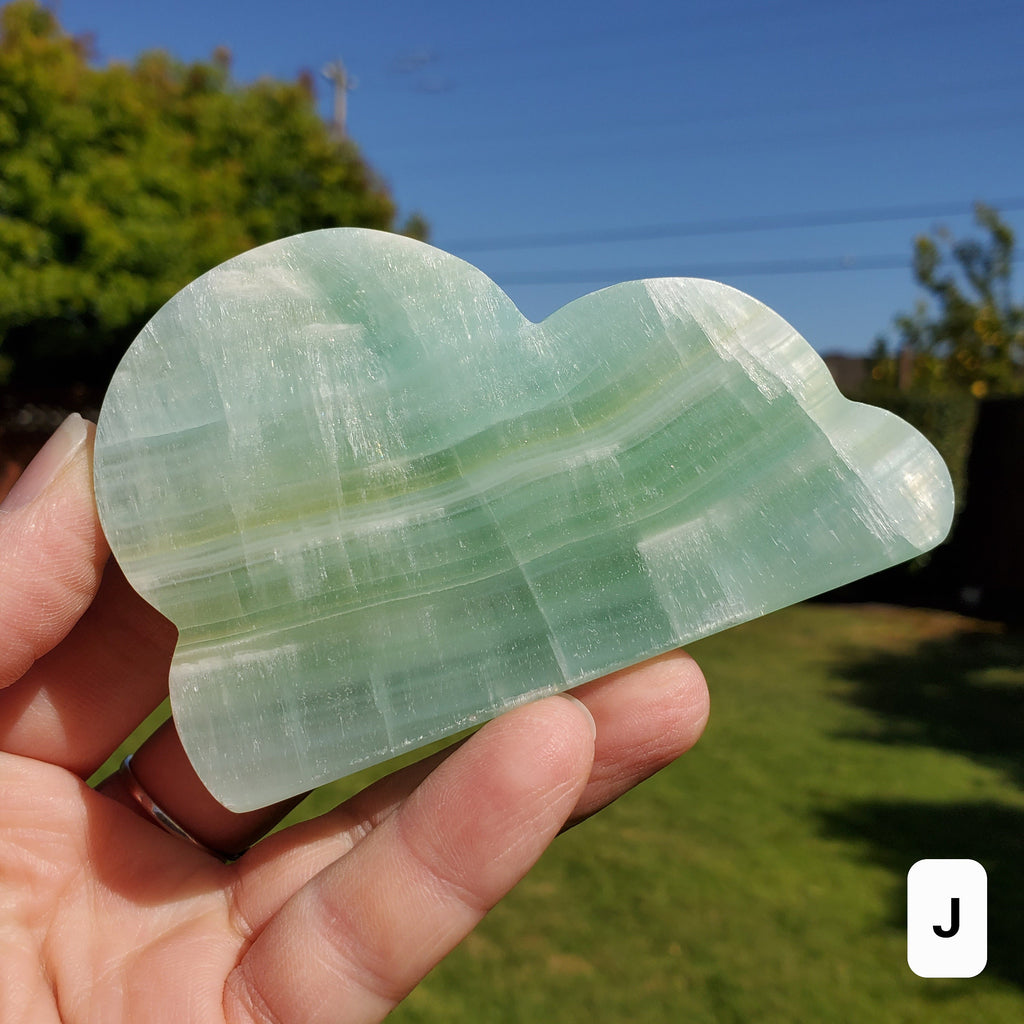 Chucky Pistachio Calcite Cloud - Physical Healing, Transitions, Understanding - Standing Crystal Cloud Carving Stone
