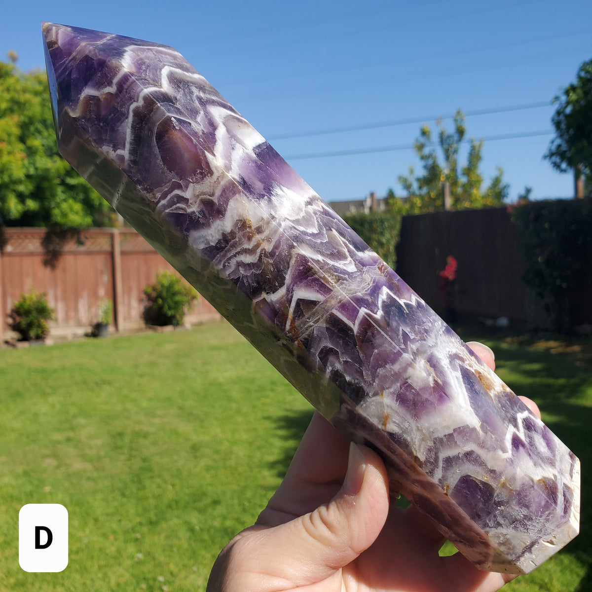 Chunky Dream Amethyst Tower - Calming, Energetic Protection, Positivity, Divine Love - Purple Amethyst Generator Crystal Healing Gemstones