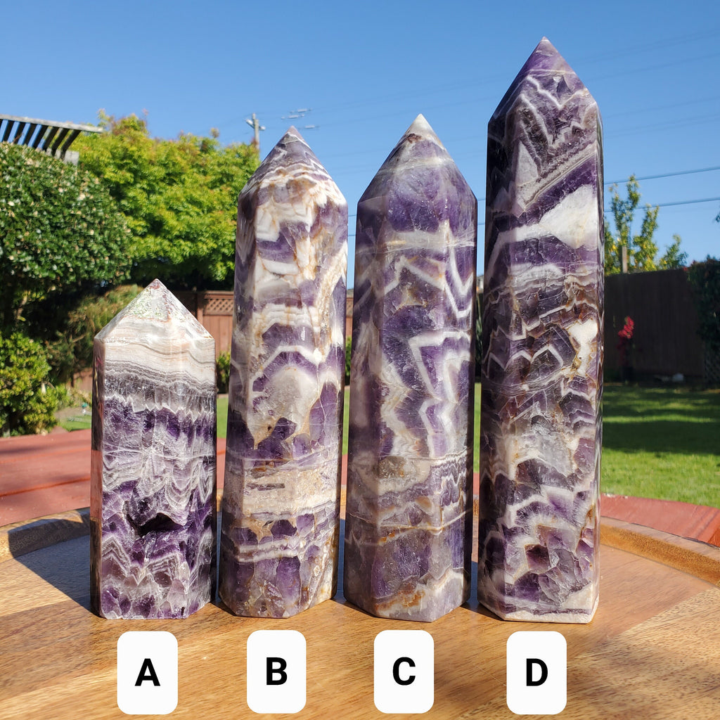 Chunky Dream Amethyst Tower - Calming, Energetic Protection, Positivity, Divine Love - Purple Amethyst Generator Crystal Healing Gemstones