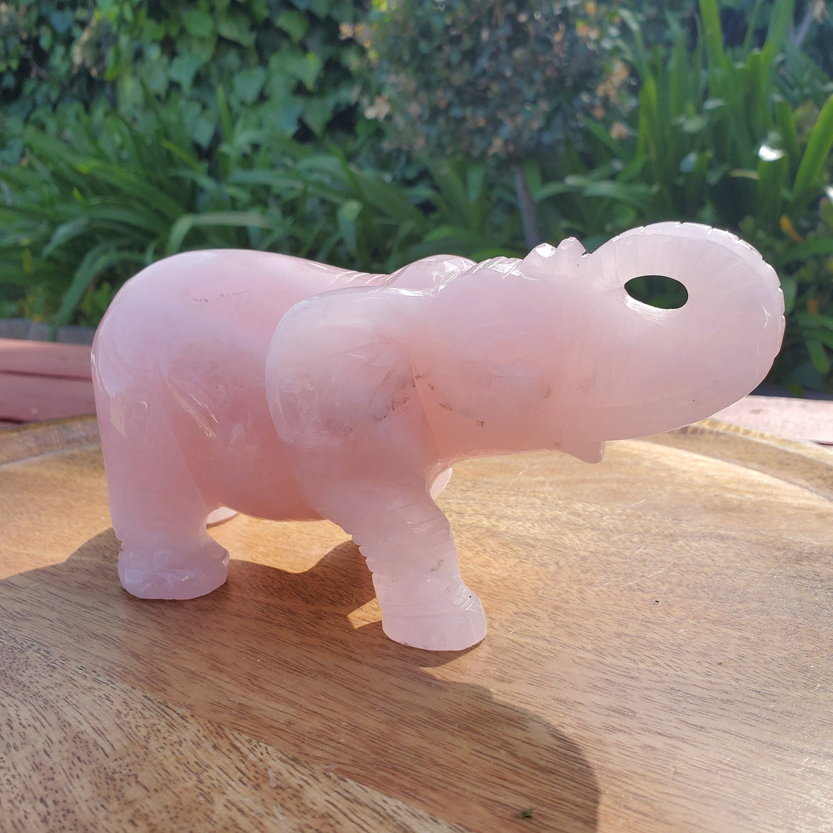Big Rose Quartz Elephant - Unconditional Love, Compassion, Forgiveness - Pink Crystal Elephant Healing Crystals Gemstones