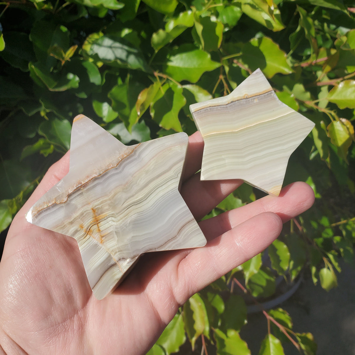 Pink Banded Calcite Star - Emotional Healing, Pure Love, Happiness, Soothing - Crystal Star Stone Healing Crystals Gemstones