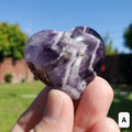 Small Dream Amethyst Puffy Heart - Calming, Energetic Protection, Positivity, Divine Love - Purple Amethyst Crystal Heart Healing Gemstone