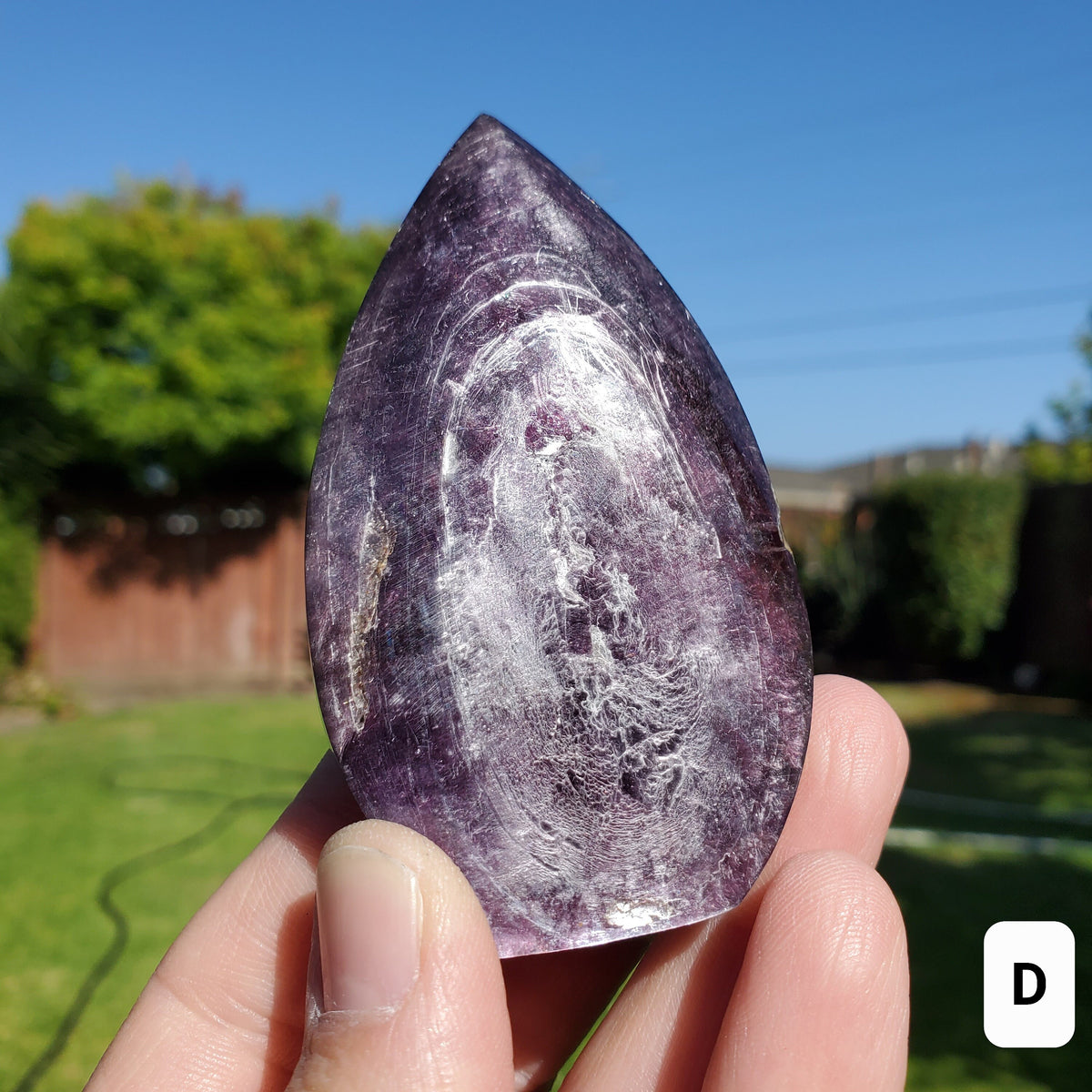 Flashy Mica Flame - High Quality Purple Mica - Helps Through Transitions, Stress Relief, Calming - Flashy Lepidolite Flame Healing Gemstone