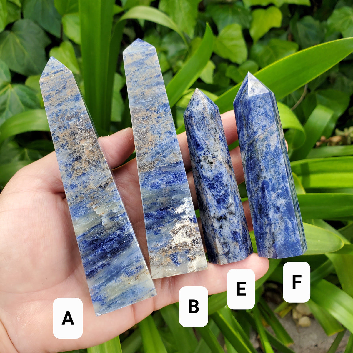 Blue Sodalite Tower - Logic, Insight, Connection, Communication, Truth, Personal Power - Sodalite Point Healing Crystal Gemstone