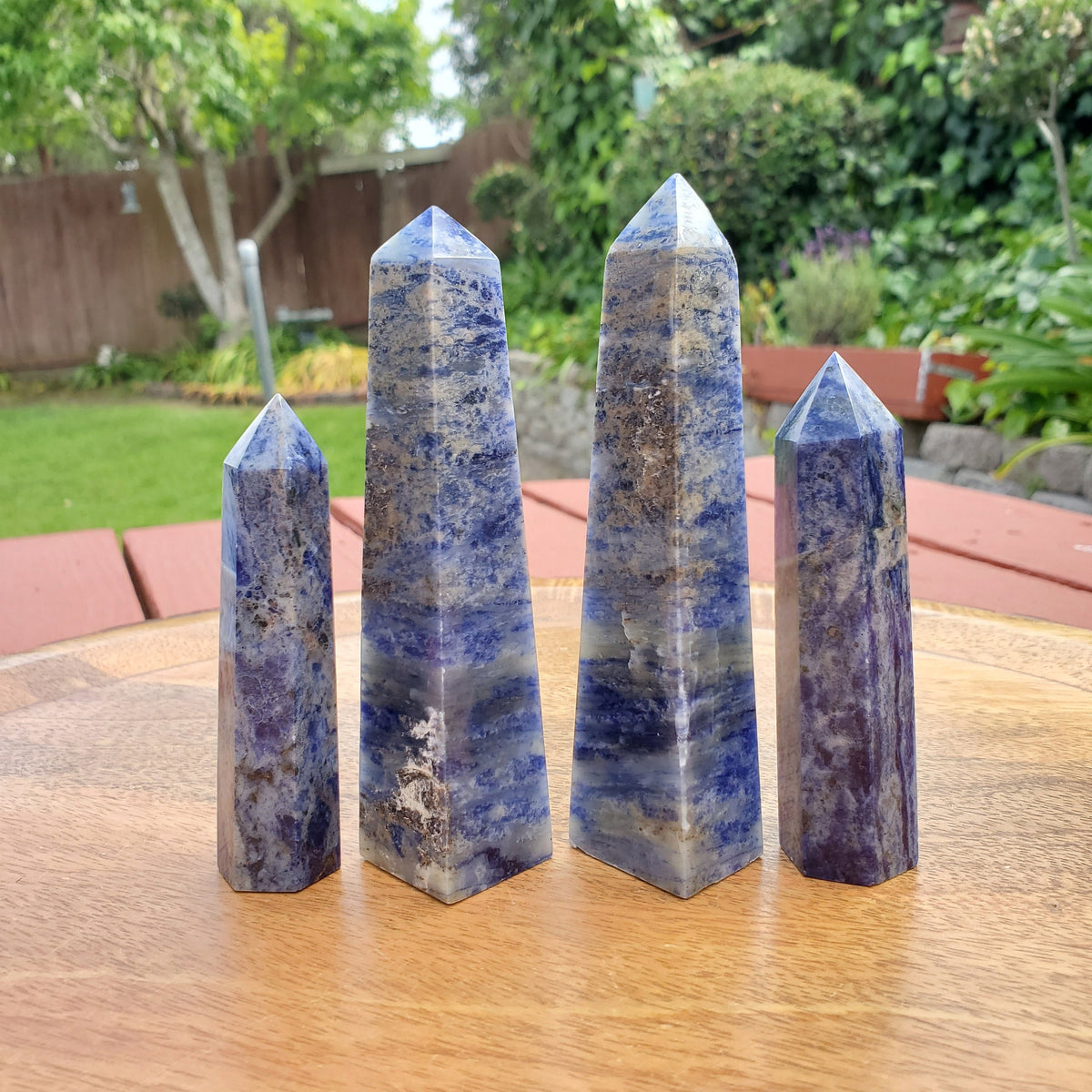 Blue Sodalite Tower - Logic, Insight, Connection, Communication, Truth, Personal Power - Sodalite Point Healing Crystal Gemstone