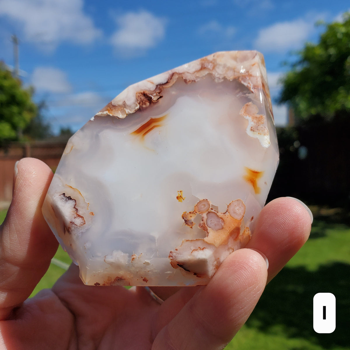 Carnelian Flower Agate Freeform - Confidence, Self Improvement, Spiritual Healing, Manifestation - Pink Agate Carnelian Crystal Plate
