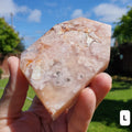 Carnelian Flower Agate Freeform - Confidence, Self Improvement, Spiritual Healing, Manifestation - Pink Agate Carnelian Crystal Plate