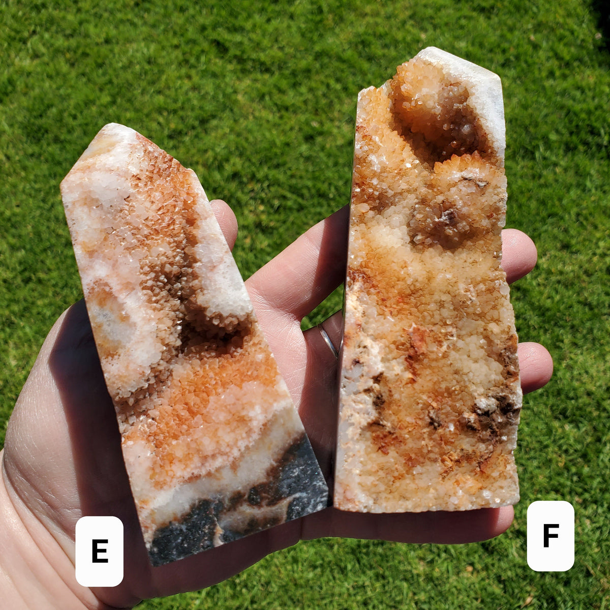 Sphalerite Druzy Tower - Protection, Grounding, Energy, Strength, Confidence - Pink Druzy Crystal Point Healing Gemstone