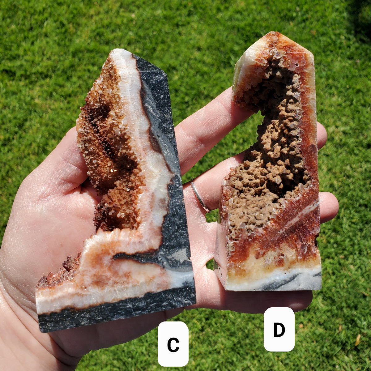 Sphalerite Druzy Tower - Protection, Grounding, Energy, Strength, Confidence - Pink Druzy Crystal Point Healing Gemstone