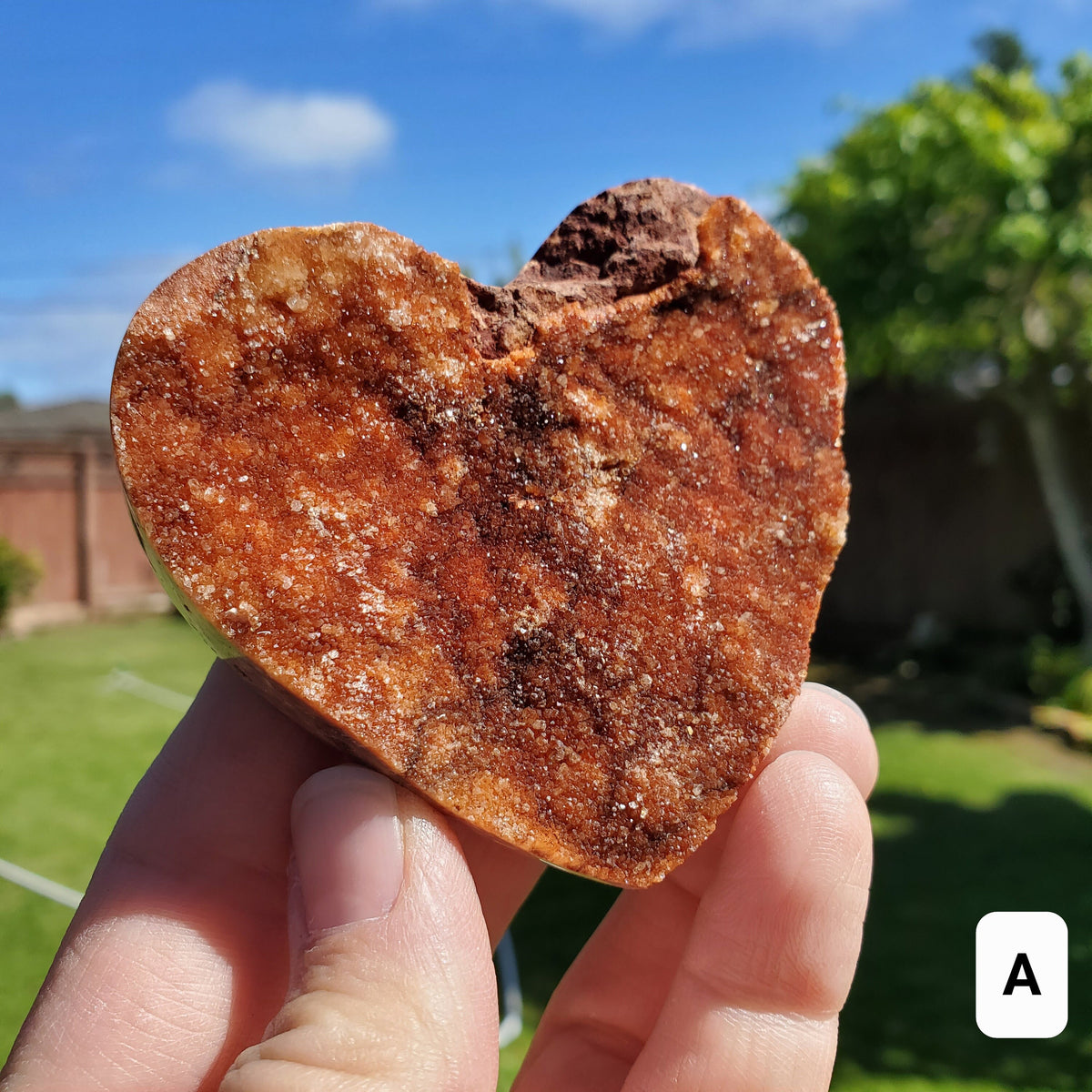Sphalerite Druzy Heart - Protection, Grounding, Energy, Strength, Confidence - Pink Druzy Crystal Heart Healing Gemstone
