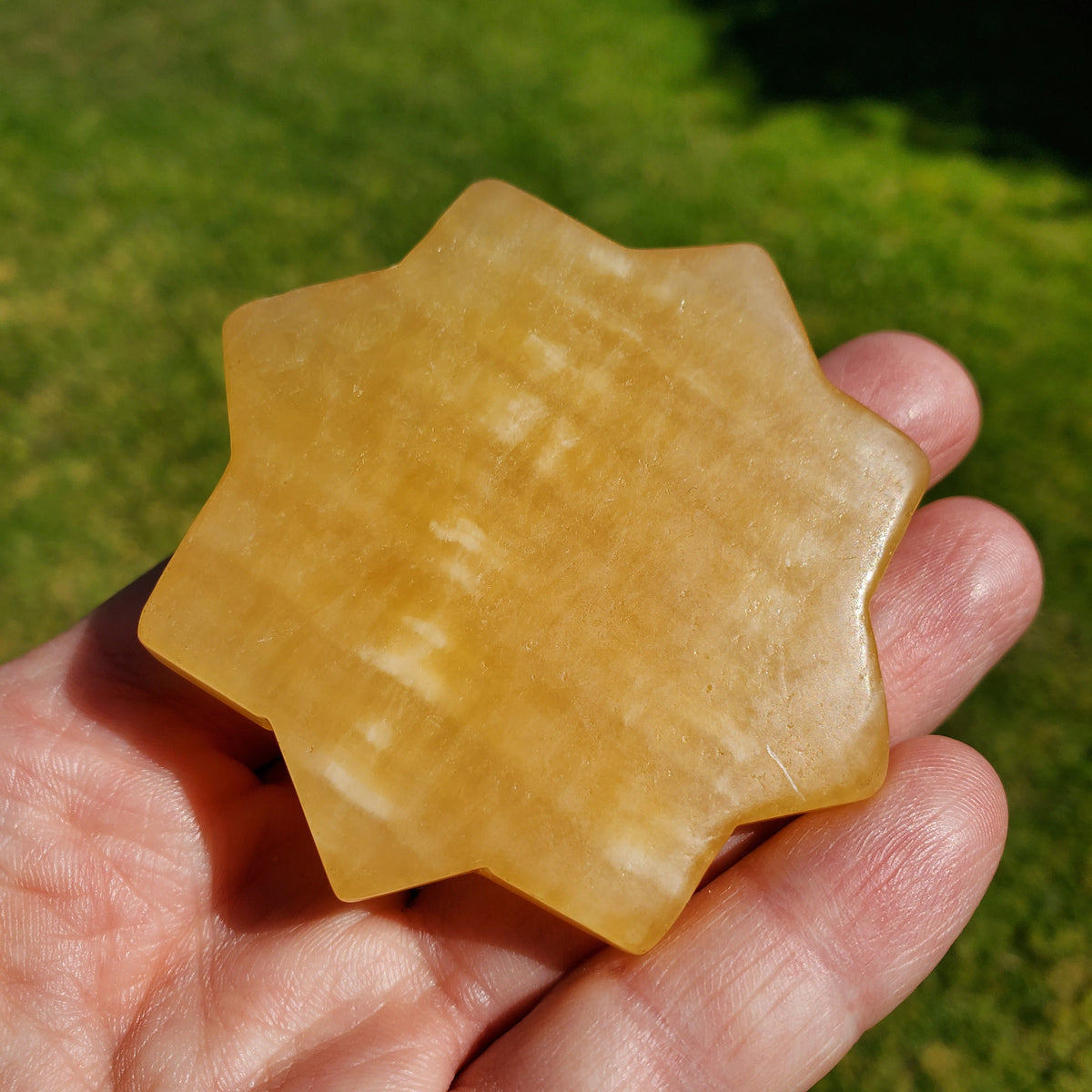Orange Calcite Sun - Confidence, Self-Esteem, Creative & Sexual Energy - Calcite Crystal Sun Healing Crystals Gemstones