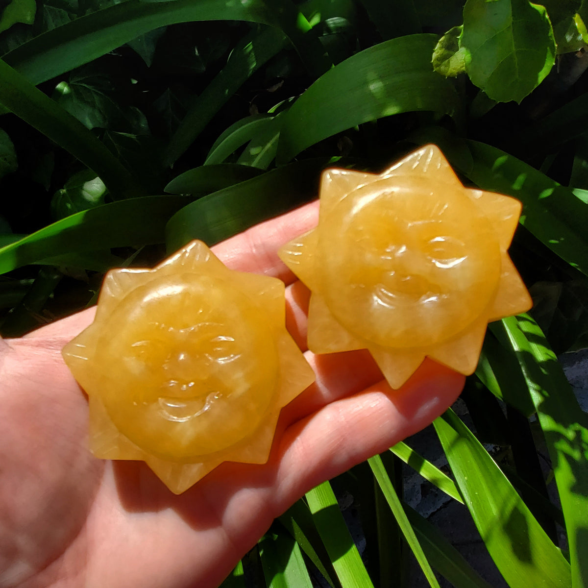 Orange Calcite Sun - Confidence, Self-Esteem, Creative & Sexual Energy - Calcite Crystal Sun Healing Crystals Gemstones