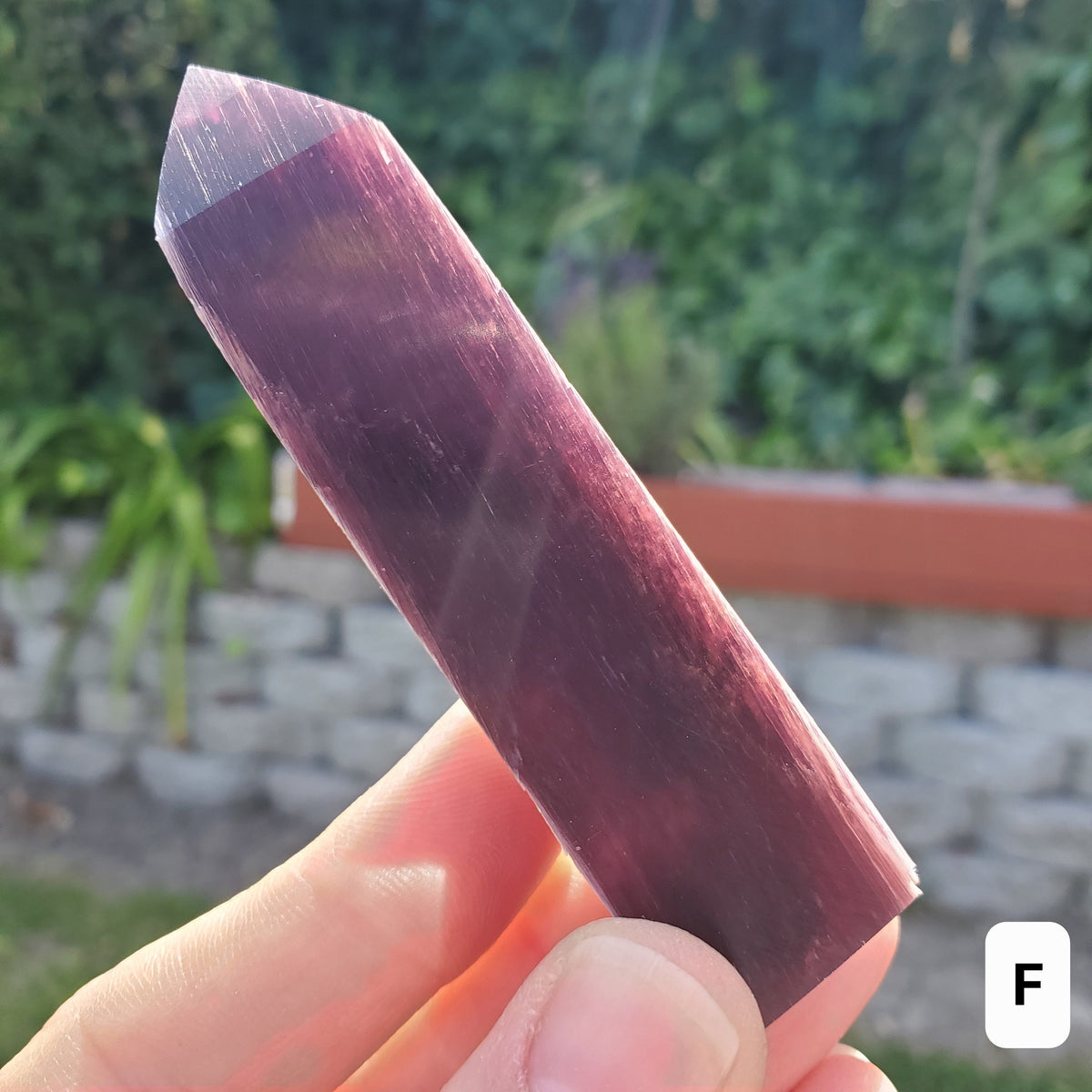 High Quality Lepidolite Tower - Gemmy Purple Mica Point - Transitions, Stress Relief, Calming - Mica Crystal Point Healing Stone