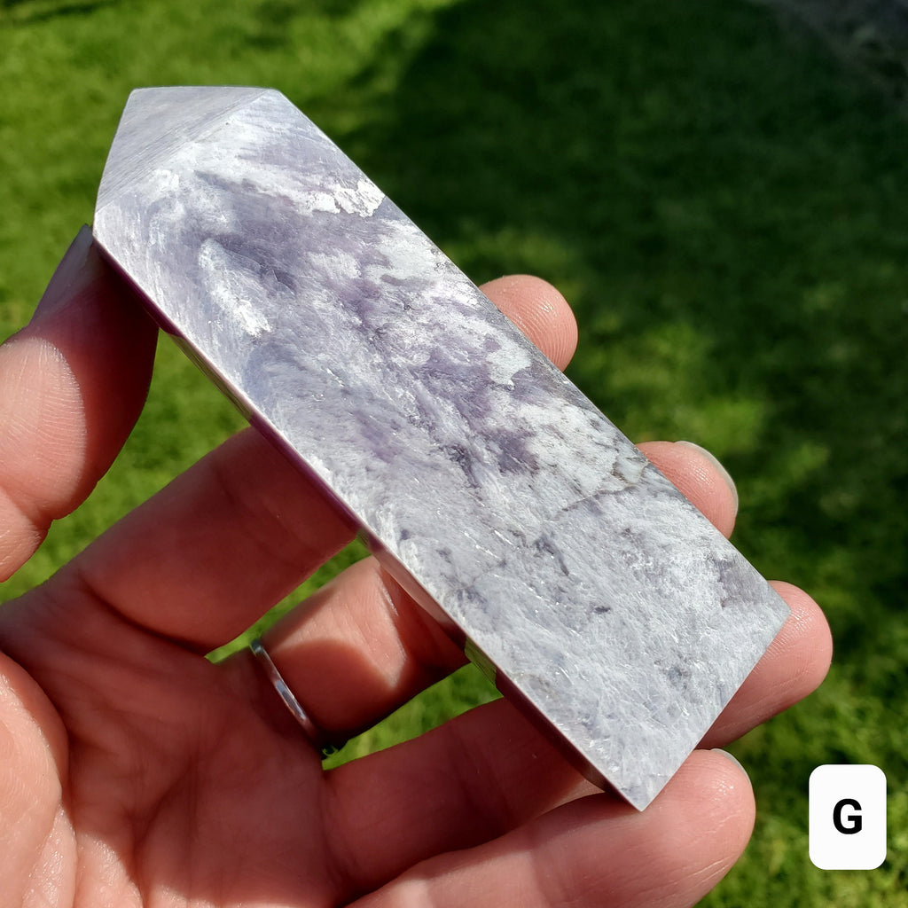 High Quality Lepidolite Tower - Gemmy Purple Mica Point - Transitions, Stress Relief, Calming - Mica Crystal Point Healing Stone