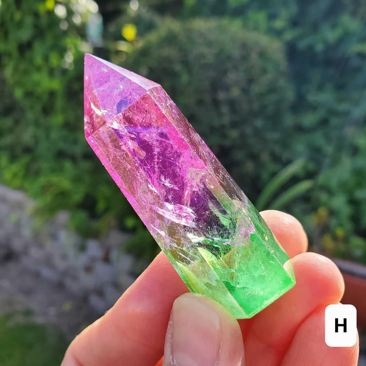 Aura Crackle Quartz Towers - Counteracts Negative, Energizes Positive Energy - Aura Quartz Point Crystal Healing Gemstones